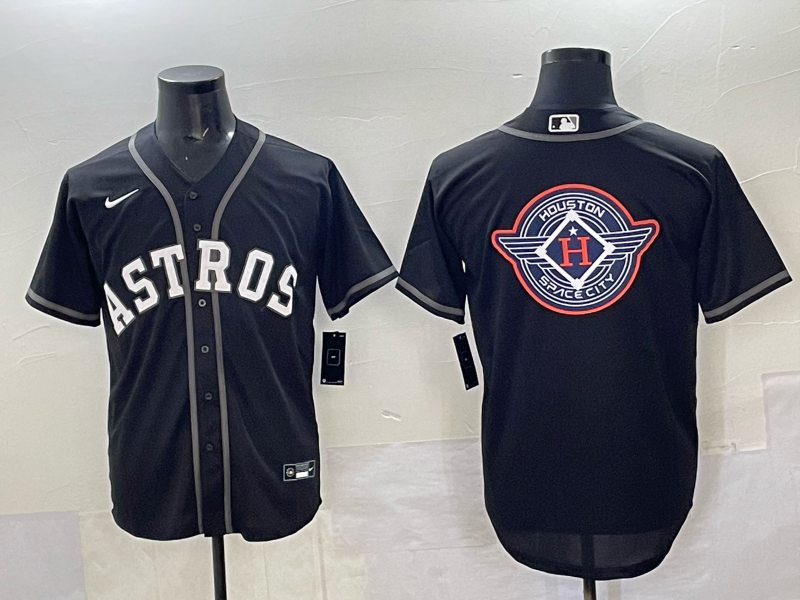 Men Houston Astros blank black 2025 Nike MLB Jersey 00